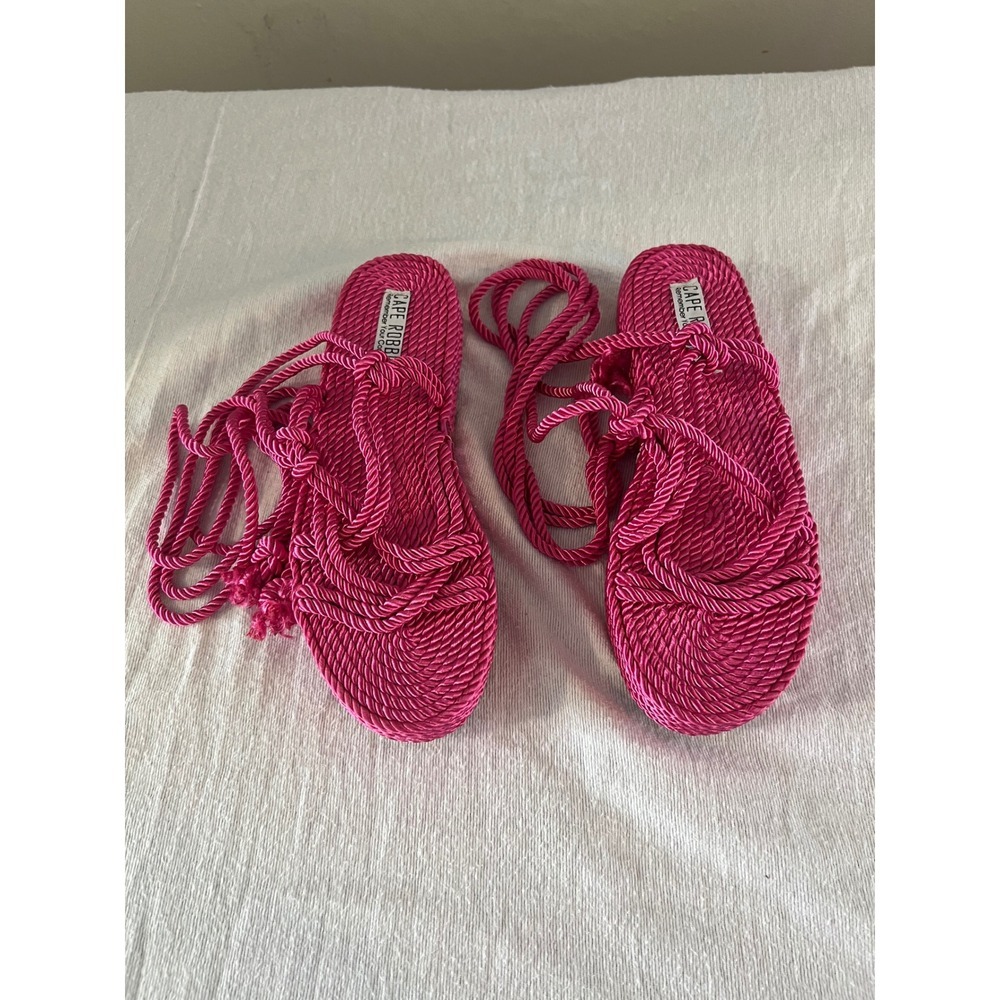 Cape Robbin Hot Pink Rope Lace Up Gladiator Sandals Strappy Y2K Size 7